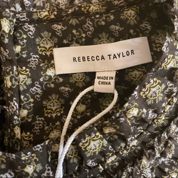 Rebecca Taylor | NWT Feather Fleur Smocked Top Blouse Size 0 - Picture 8 of 8